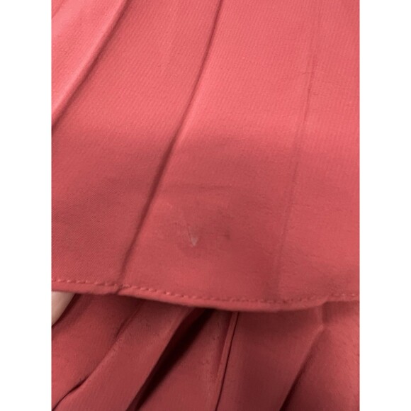 Anthro Midi Dress Pleated Chiffon Rust Orange Sweetheart Bodice XS 4/6 Chic Prom - Picture 6 of 14